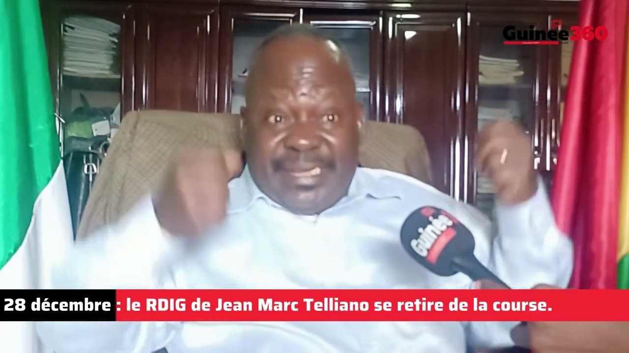 Guinée : le RDIG de Jean Marc Telliano se retire de la course pour présidentielle du 28 décembre.