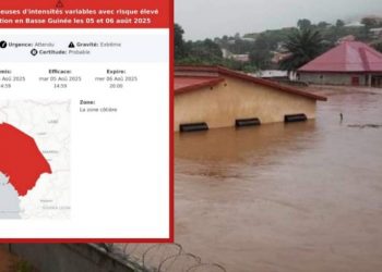 Conakry : risque élevé d’inondations dans les prochaines 24 heures