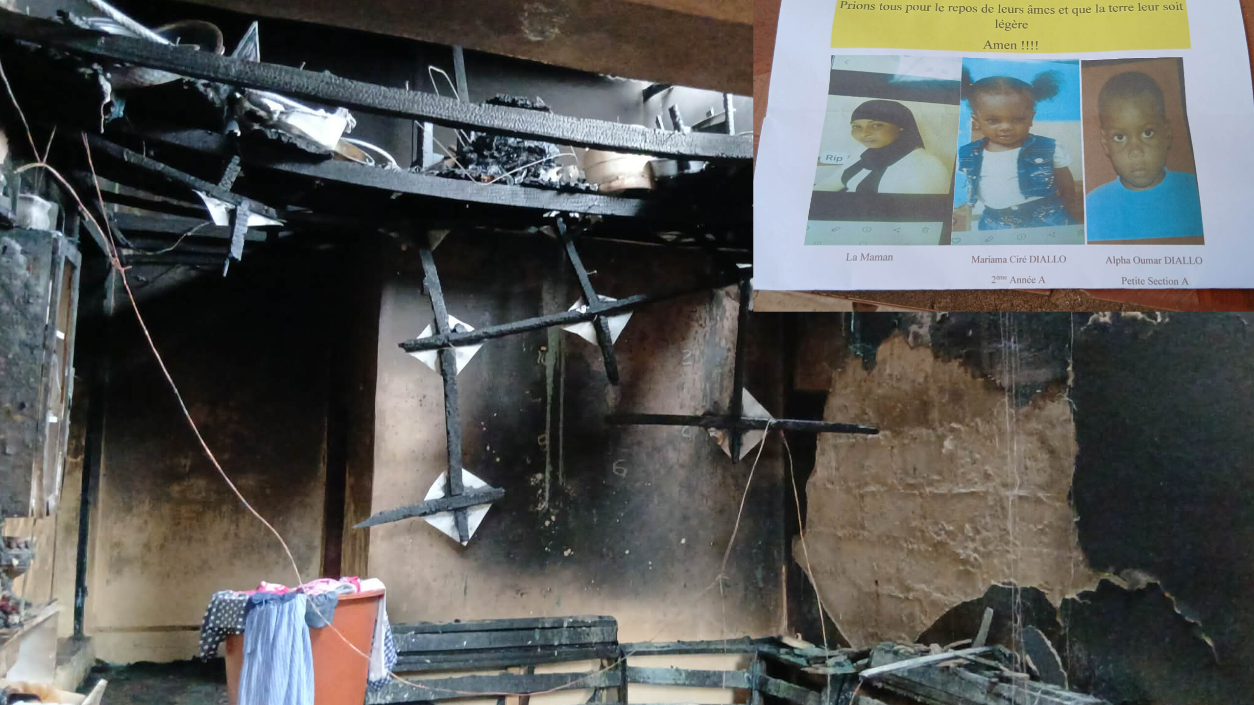 Bambéto : une mère et deux enfants meurent dans un incendie